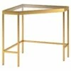Henn&Hart 42" Brass Finish Metal/Glass Home Office 1 Henn&Hart 42" Brass Finish Metal/Glass Home Office -CYMAX Sales 2241973 L
