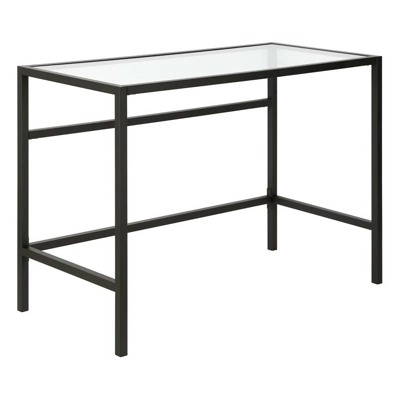 Henn&Hart 42" Blackened Bronze Metal/Glass Home Office 11 Henn&Hart 42" Blackened Bronze Metal/Glass Home Office - Image 9