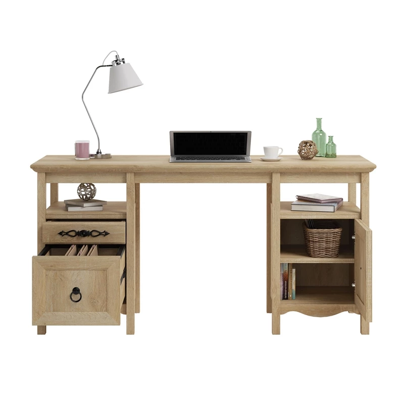 Sauder Adaline Cafe Engineered Wood Executive Desk In Oak 10 Sauder Adaline Cafe Engineered Wood Executive Desk In Oak - Image 8
