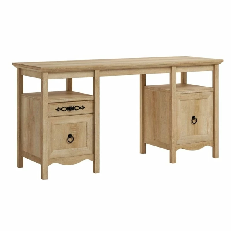 Sauder Adaline Cafe Engineered Wood Executive Desk In Oak 3 Sauder Adaline Cafe Engineered Wood Executive Desk In Oak