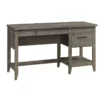 Sauder Summit Station Engineered Wood Single Pedestal Desk In Pebble Pine -CYMAX Sales 2242787 L