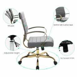 LeisureMod Benmar Modern Adjustable Leather Office Chair In Tan -CYMAX Sales 2243115 8 L 2