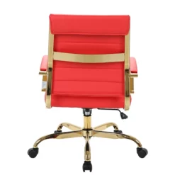 LeisureMod Benmar Modern Adjustable Leather Office Chair In Red -CYMAX Sales 2243116 4 L