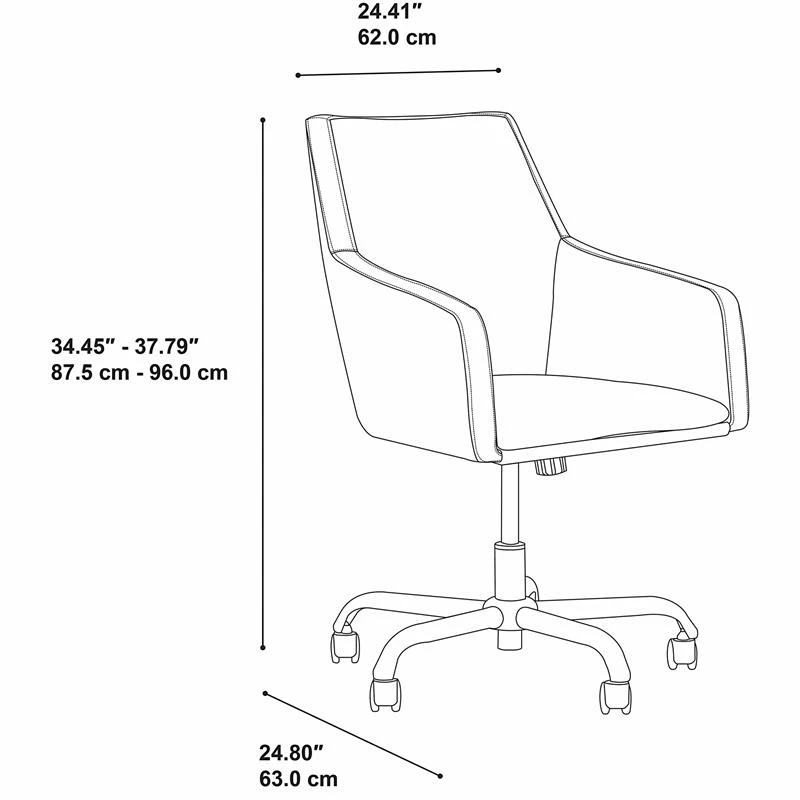 Kathy Ireland Office Echo Mid Back Faux Leather Box Chair In Washed Gray 8 Kathy Ireland Office Echo Mid Back Faux Leather Box Chair In Washed Gray - Image 6