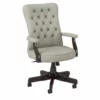 Bush Key West High Back Fabric Office Chair With Arms In Light Gray