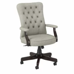 Salinas High Back Tufted Office Chair With Arms In Black Leather 36 Salinas High Back Tufted Office Chair With Arms In Black Leather -CYMAX Sales 2250367 L