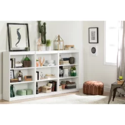 South Shore Axess Desk With Keyboard Tray And 3-Shelf Bookcase Set In Pure White 13 South Shore Axess Desk With Keyboard Tray And 3-Shelf Bookcase Set In Pure White -CYMAX Sales 2253064 5 L
