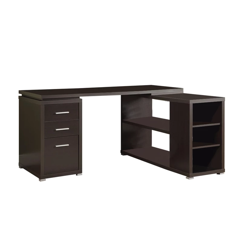 Contemporary Style Wooden Office Desk In Brown 3 Contemporary Style Wooden Office Desk In Brown