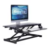 Rocelco Standing Desk Converter 31.5 In Dual Monitor Riser W/Tablet Mount Black -CYMAX Sales 2258611 7 L