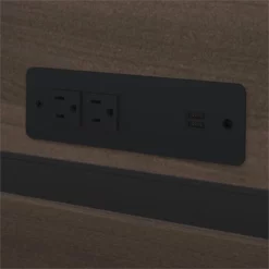 Atlin Designs Contemporary 4 PC Wood U-Shaped Desk With Hutch In Mahogany -CYMAX Sales 2258622 10 L