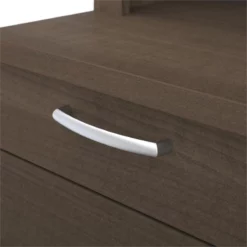 Atlin Designs Contemporary 4 PC Wood U-Shaped Desk With Hutch In Mahogany -CYMAX Sales 2258622 8 L