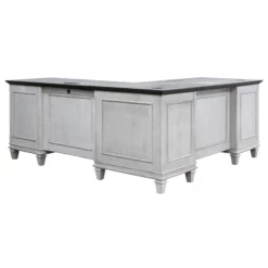Atlin Designs 8 Drawers Two Tone Contemporary Wood L-Desk In White -CYMAX Sales 2258631 5 L