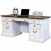 Atlin Designs Executive Wood Desk In Weathered White -CYMAX Sales 2258632 L