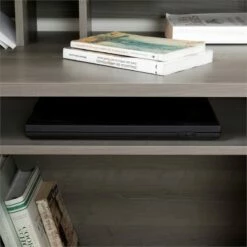 Bowery Hill Wood 3-Drawer Computer Desk With Hutch In Weathered Oak -CYMAX Sales 2258759 35 L