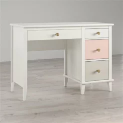 Little Seeds Monarch Hill Poppy Desk In White And Gray -CYMAX Sales 2261236 2 L