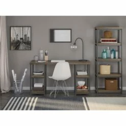 Ameriwood Home Ashlar Desk In Weathered Oak 40 Ameriwood Home Ashlar Desk In Weathered Oak -CYMAX Sales 2261272 12 L