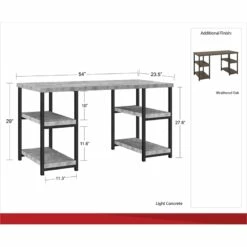 Ameriwood Home Ashlar Desk In Weathered Oak 41 Ameriwood Home Ashlar Desk In Weathered Oak -CYMAX Sales 2261272 13 L