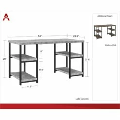 Ameriwood Home Ashlar Desk In Weathered Oak 37 Ameriwood Home Ashlar Desk In Weathered Oak -CYMAX Sales 2261272 9 L