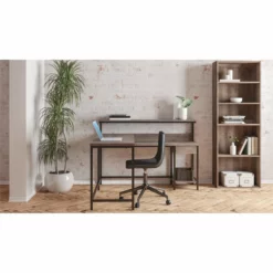 Ashley Furniture Arlenbry Engineered Wood L-Desk With Storage In Gray -CYMAX Sales 2266753 7 L