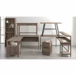 Ashley Furniture Arlenbry Engineered Wood L-Desk With Storage In Gray -CYMAX Sales 2266753 9 L