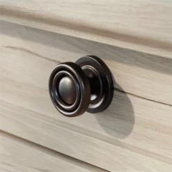 Sauder Hammond Engineered Wood Credenza Desk In Chalked Oak -CYMAX Sales 2266945 14 L