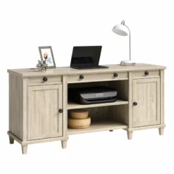 Sauder Hammond Engineered Wood Credenza Desk In Chalked Oak -CYMAX Sales 2266945 2 L