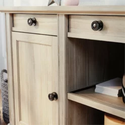 Sauder Hammond Engineered Wood Credenza Desk In Chalked Oak -CYMAX Sales 2266945 8 L