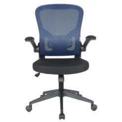LeisureMod Newton Modern Mesh Office Swivel Chair In Royal Blue -CYMAX Sales 2266960 2 L