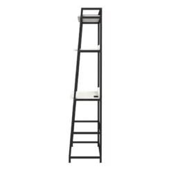 Furniture Of America Mistos Transitional Metal Writing Desk With USB In Brown -CYMAX Sales 2267097 2 L