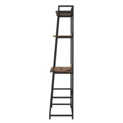 Furniture Of America Mistos Transitional Metal Writing Desk With USB In Brown -CYMAX Sales 2267098 2 L