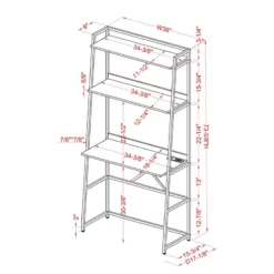 Furniture Of America Mistos Transitional Metal Writing Desk With USB In Brown -CYMAX Sales 2267098 4 L