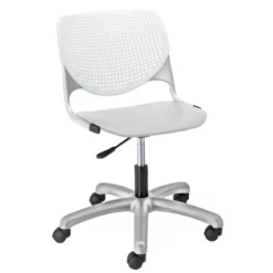 KFI Furniture KOOL 20" Polypropylene Plastic Computer Chair In White/Light Gray