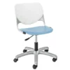 KFI Furniture KOOL 20" Polypropylene Plastic Computer Chair In White/Sky Blue -CYMAX Sales 2273691 L