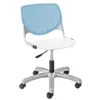 KFI Furniture KOOL 20" Polypropylene Plastic Computer Chair In Sky Blue/White -CYMAX Sales 2273707 L