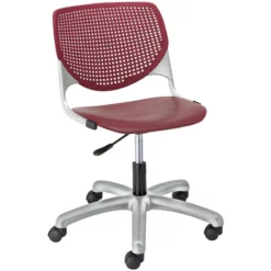 KFI Furniture KOOL 20" Polypropylene Plastic Computer Chair In Red Burgundy