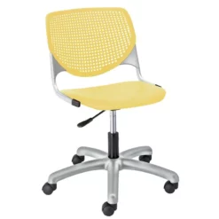 KFI Furniture KOOL 20" Polypropylene Plastic Computer Chair In Yellow