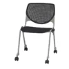 KFI KOOL Stack Chair - Casters - Black