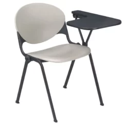 KFI Polypropylene Stacking School Chair - Left Writing Tablet - Grey
