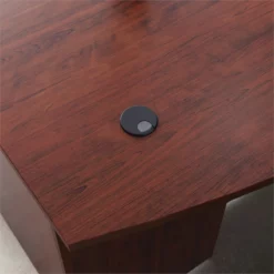 Sauder Affirm 72" Bowfront Desk And 42" Return In Classic Cherry -CYMAX Sales 2275137 7 L