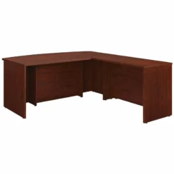 Sauder Affirm 72" Bowfront Desk And 42" Return In Classic Cherry