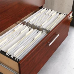 Sauder Affirm 72" X 24" Desk Shell/Lateral File/Two 3-Drawer Mobile Files Cherry 28 Sauder Affirm 72" X 24" Desk Shell/Lateral File/Two 3-Drawer Mobile Files Cherry -CYMAX Sales 2275140 11 L