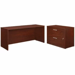 Sauder Affirm 72" X 24" Shell And Lateral File Cabinet In Classic Cherry