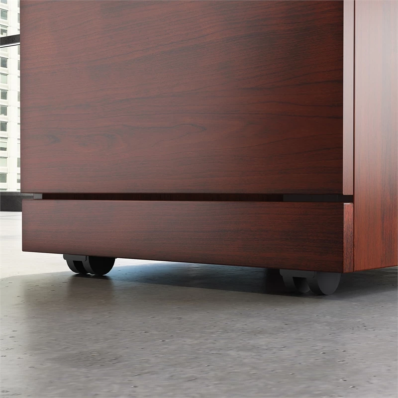 Sauder Affirm 72" X 30" Shell And Two 2-Drawer Mobile File Cabinets In Cherry 12 Sauder Affirm 72" X 30" Shell And Two 2-Drawer Mobile File Cabinets In Cherry - Image 10
