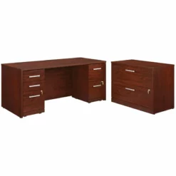 Sauder Affirm Engineered Wood Bundle Set In Classic Cherry Finish