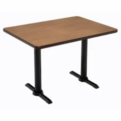 KFI Mode 30" X 48" Conference Table - Cherry - Black T Base - Bistro Height -CYMAX Sales 2277348 L 1