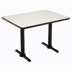 KFI Mode 30" X 48" Conference Table - Linen - Black T Base - Standard Height -CYMAX Sales 2277349 L 2