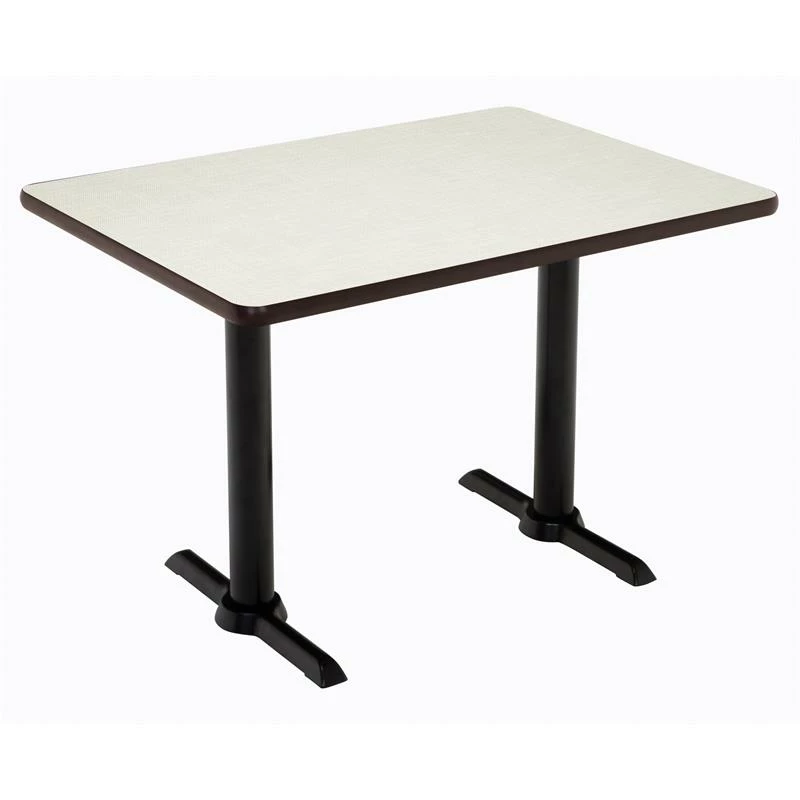 KFI Mode 30" X 48" Conference Table - Linen - Black T Base - Bistro Height 7 KFI Mode 30" X 48" Conference Table - Linen - Black T Base - Bistro Height - Image 5