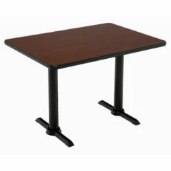 KFI Mode 30" X 48" Conference Table - Natural - Black T Base - Bistro Height -CYMAX Sales 2277364 L 2