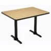 KFI Mode 30" X 48" Conference Table - Linen - Black T Base - Standard Height -CYMAX Sales 2277367 L 2