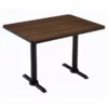 KFI Mode 30" X 48" Conference Table - Walnut - Black T Base - Bistro Height -CYMAX Sales 2277378 L 1